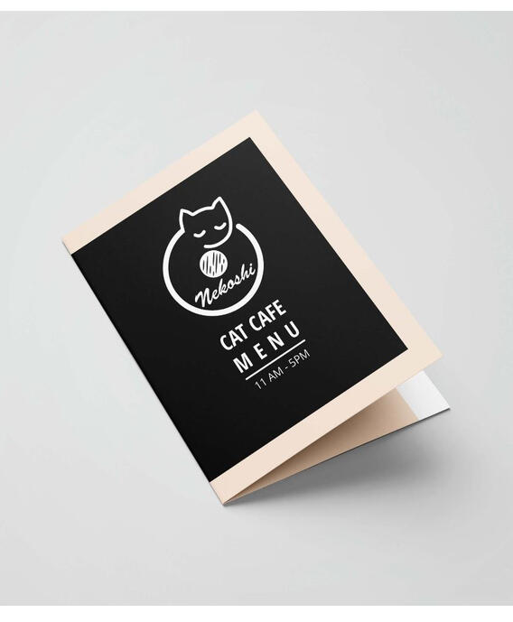 Cat Cafe Menu Mockup